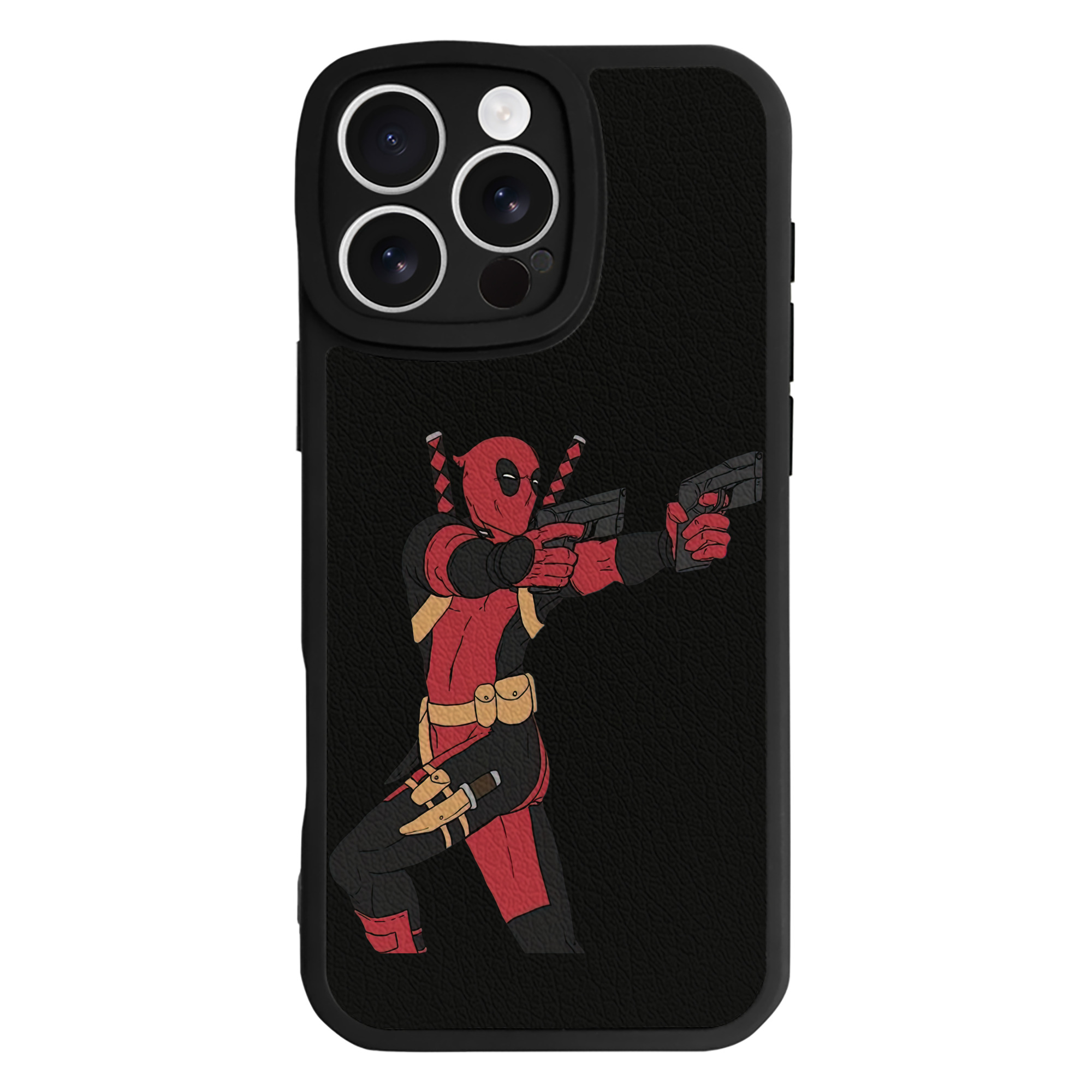 （画像用） Deadpool デッドプール 【iPhone 16シリーズ対応】シリコンスマホケース（レザー調） 材質：シリコン